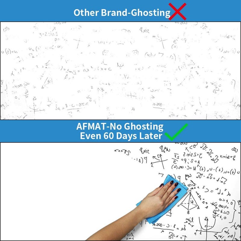 AFMAT White Board Wallpaper, Whiteboard Roll, Stick on White Boards for Wall, 1.5x11ft Peel and Stick Dry Erase Roll, Stain-Proof, Super Sticky Whiteboard Sticker for Wall/Table/Door, 2 Rolls PP06 - Image 4
